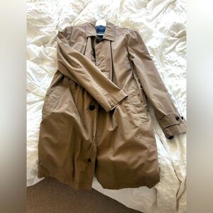 Jcrew men L trench coat.  Never worn (stayed in the closet few years)